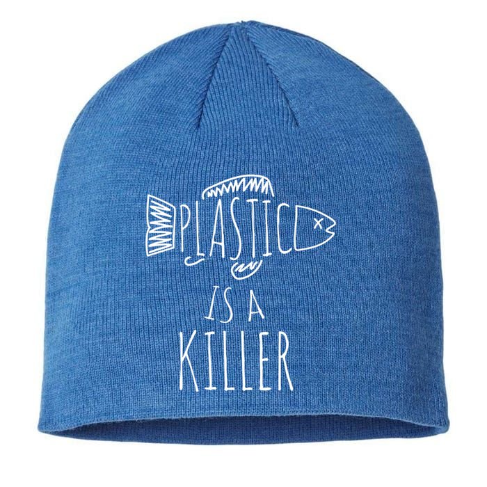 Plastic Is A Killer Sea Nature Gift Idea Design Gift Sustainable Beanie