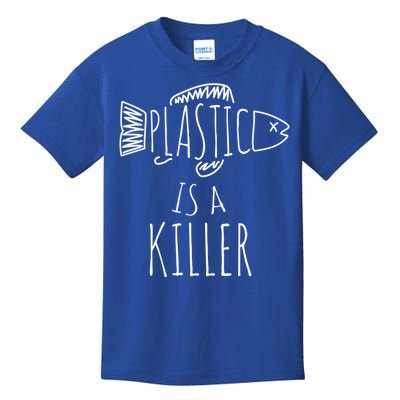 Plastic Is A Killer Sea Nature Gift Idea Design Gift Kids T-Shirt