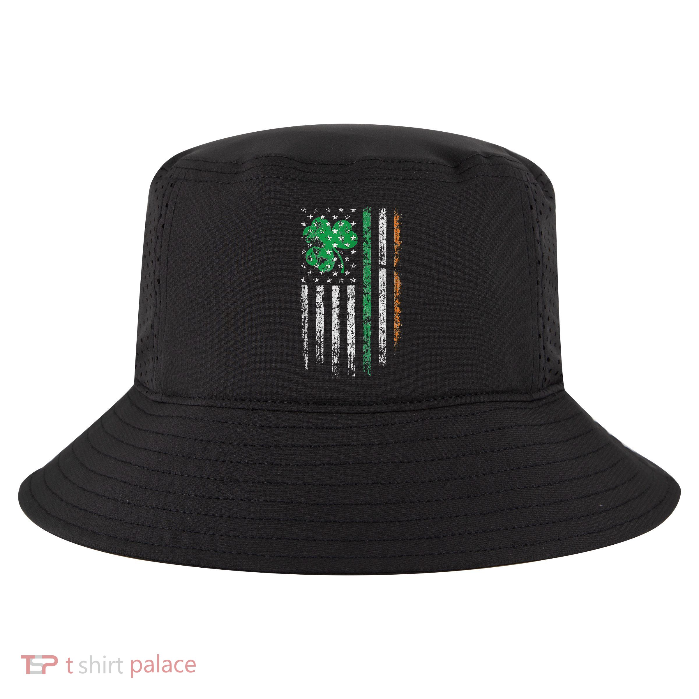 Patriotic Irish American Flag Ireland St. Patrick's Day Cool Comfort Performance Bucket Hat