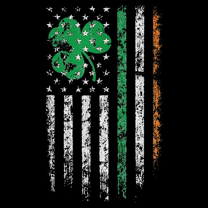 Patriotic Irish American Flag Ireland St. Patrick's Day Flexfit Unipanel Trucker Cap
