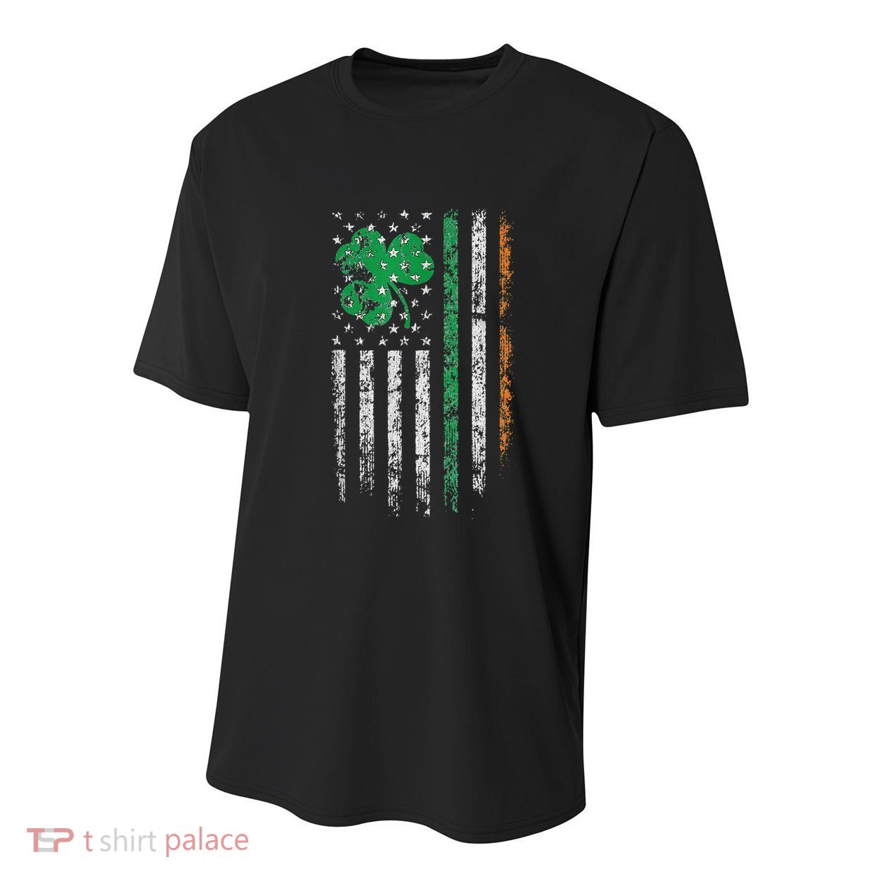 Patriotic Irish American Flag Ireland St. Patrick's Day Youth Performance Sprint T-Shirt