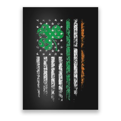 Patriotic Irish American Flag Ireland St. Patrick's Day Poster