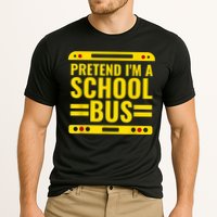 Pretend I'm A School Bus Funny Lazy Halloween Costume Performance Shirt