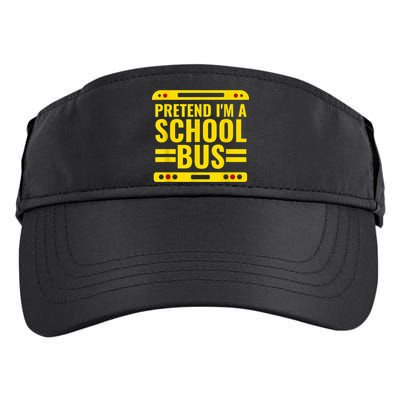 Pretend I'm A School Bus Funny Lazy Halloween Costume Adult Drive Performance Visor
