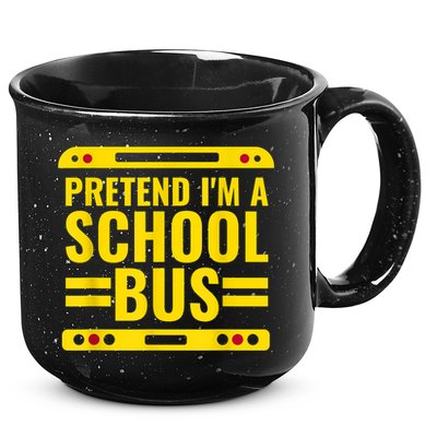 Pretend I'm A School Bus Funny Lazy Halloween Costume 15oz Campfire Ceramic Mug