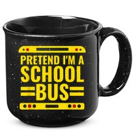 Pretend I'm A School Bus Funny Lazy Halloween Costume 15oz Campfire Ceramic Mug