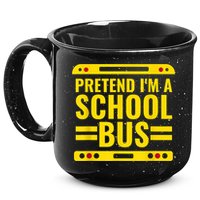 Pretend I'm A School Bus Funny Lazy Halloween Costume 15oz Campfire Ceramic Mug