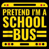 Pretend I'm A School Bus Funny Lazy Halloween Costume Drawstring Bag