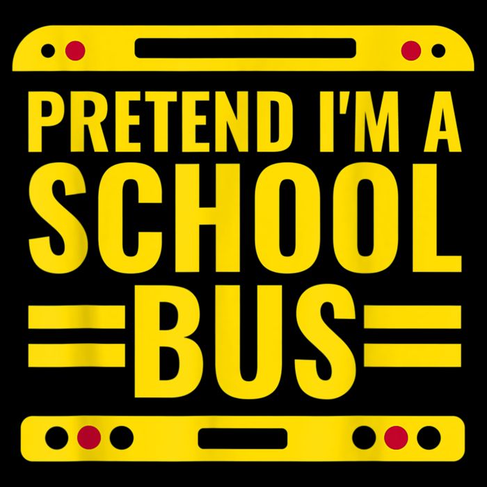 Pretend I'm A School Bus Funny Lazy Halloween Costume Drawstring Bag