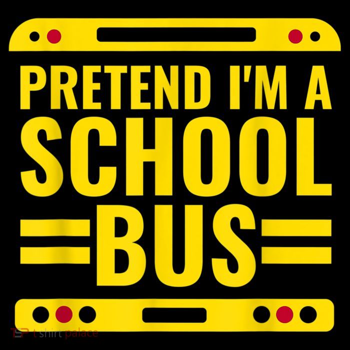Pretend I'm A School Bus Funny Lazy Halloween Costume Youth Performance Sprint T-Shirt