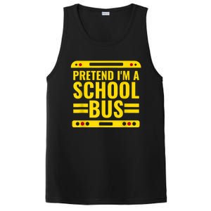 Pretend I'm A School Bus Funny Lazy Halloween Costume PosiCharge Competitor Tank