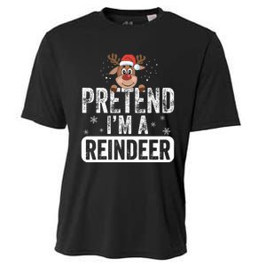 pretend I'm a reindeer Funny Reindeer Costume Christmas Xmas Cooling Performance Crew T-Shirt