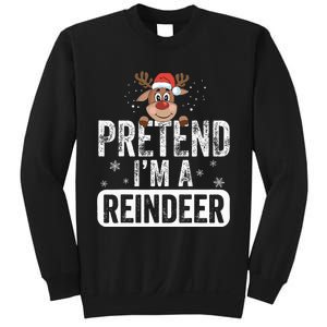 pretend I'm a reindeer Funny Reindeer Costume Christmas Xmas Sweatshirt