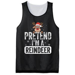 pretend I'm a reindeer Funny Reindeer Costume Christmas Xmas Mesh Reversible Basketball Jersey Tank