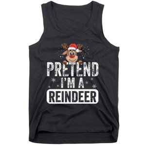 pretend I'm a reindeer Funny Reindeer Costume Christmas Xmas Tank Top