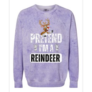 pretend im a reindeer Easy Christmas Costume  Colorblast Crewneck Sweatshirt