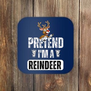 pretend im a reindeer Easy Christmas Costume  Coaster