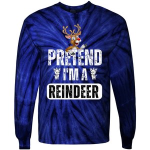 pretend im a reindeer Easy Christmas Costume  Tie-Dye Long Sleeve Shirt