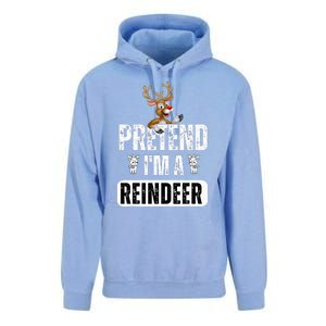 pretend im a reindeer Easy Christmas Costume  Unisex Surf Hoodie