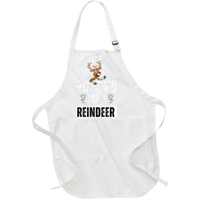 pretend im a reindeer Easy Christmas Costume  Full-Length Apron With Pockets