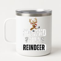 pretend im a reindeer Easy Christmas Costume  12 oz Stainless Steel Tumbler Cup