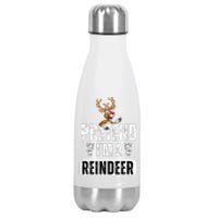 pretend im a reindeer Easy Christmas Costume  Stainless Steel Insulated Water Bottle