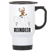 pretend im a reindeer Easy Christmas Costume  Stainless Steel Travel Mug