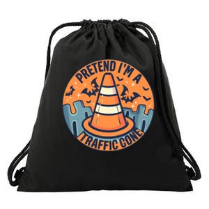 PRETEND IM A TRAFFIC CONE Halloween Costume Drawstring Bag