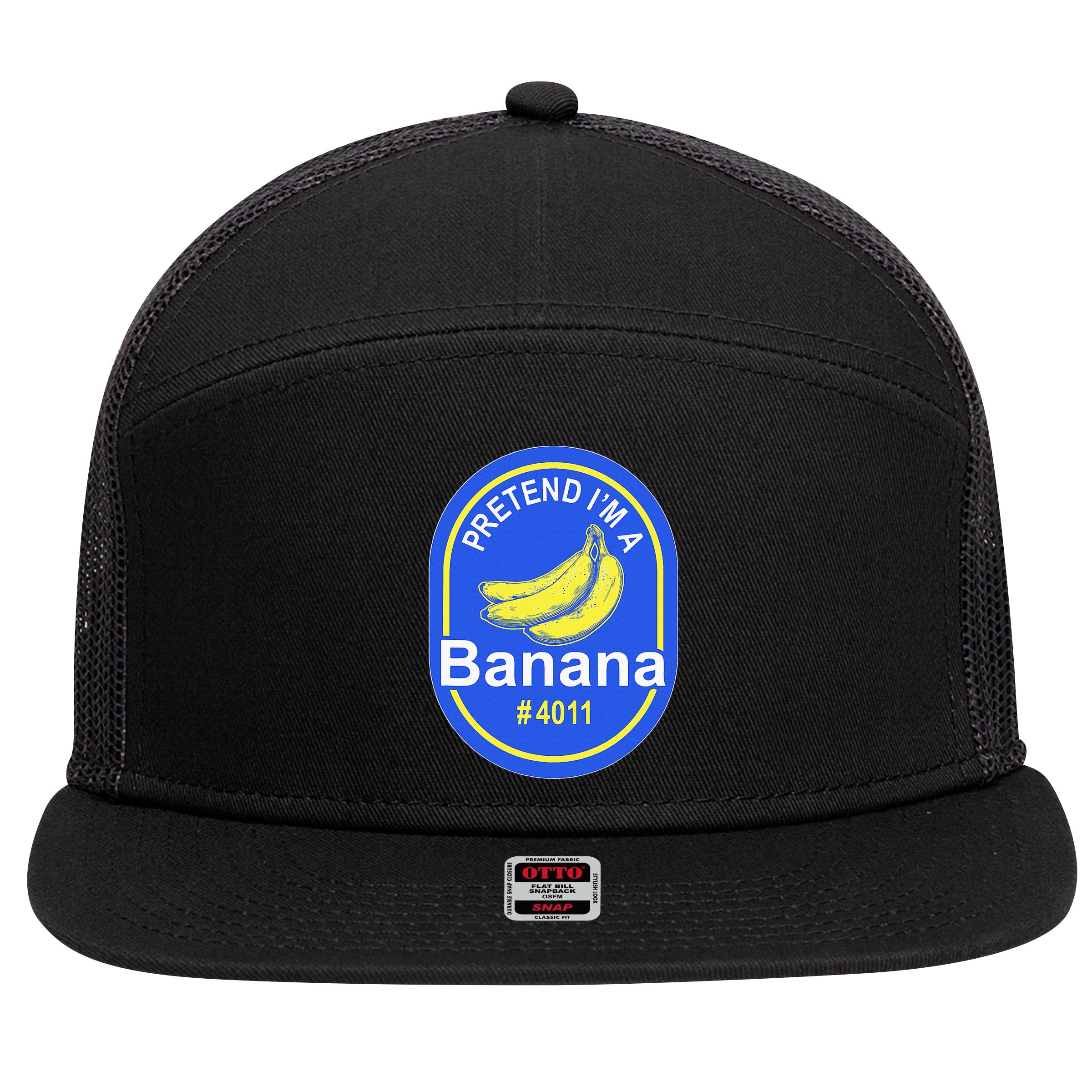 Pretend Im A Banana Lazy Halloween Last Minute Costume 7 Panel Mesh Trucker Snapback Hat