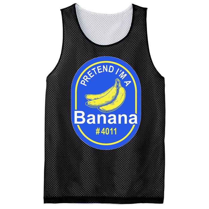 Pretend Im A Banana Lazy Halloween Last Minute Costume Mesh Reversible Basketball Jersey Tank