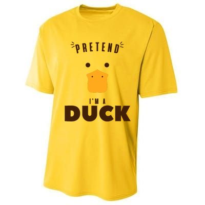 Pretend IM A Duck Funny Halloween Costume Matching Group Performance Sprint T-Shirt