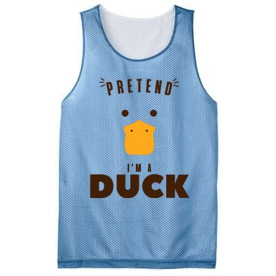 Pretend IM A Duck Funny Halloween Costume Matching Group Mesh Reversible Basketball Jersey Tank