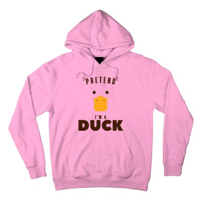 Pretend IM A Duck Funny Halloween Costume Matching Group Hoodie