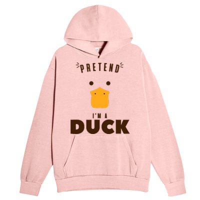 Pretend IM A Duck Funny Halloween Costume Matching Group Urban Pullover Hoodie