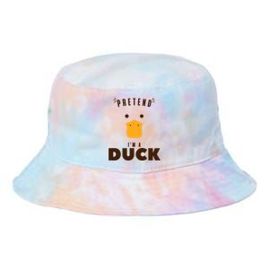 Pretend IM A Duck Funny Halloween Costume Matching Group Tie Dye Newport Bucket Hat