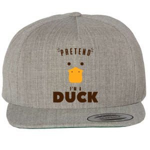 Pretend IM A Duck Funny Halloween Costume Matching Group Wool Snapback Cap