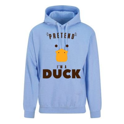 Pretend IM A Duck Funny Halloween Costume Matching Group Unisex Surf Hoodie