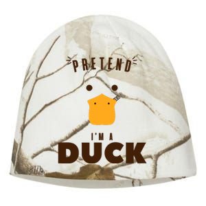 Pretend IM A Duck Funny Halloween Costume Matching Group Kati - Camo Knit Beanie