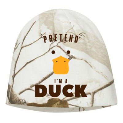 Pretend IM A Duck Funny Halloween Costume Matching Group Kati - Camo Knit Beanie