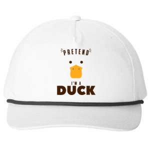 Pretend IM A Duck Funny Halloween Costume Matching Group Snapback Five-Panel Rope Hat