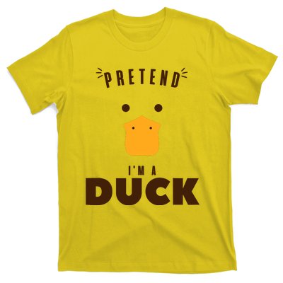 Pretend IM A Duck Funny Halloween Costume Matching Group T-Shirt