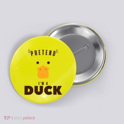 Pretend IM A Duck Funny Halloween Costume Matching Group Button