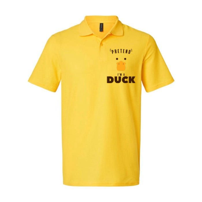 Pretend IM A Duck Funny Halloween Costume Matching Group Softstyle Adult Sport Polo