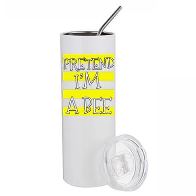 Pretend Im A Bee Lazy Halloween Costume Matching Family Stainless Steel Tumbler