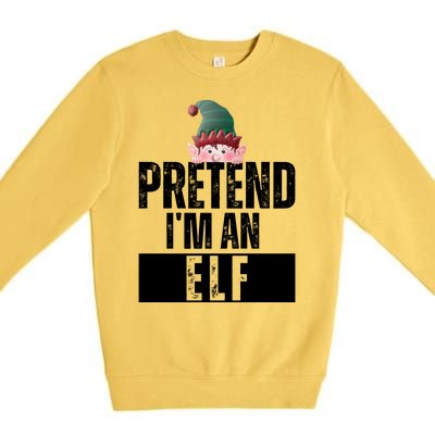 Pretend IM An Elf Funny Christmas Premium Crewneck Sweatshirt