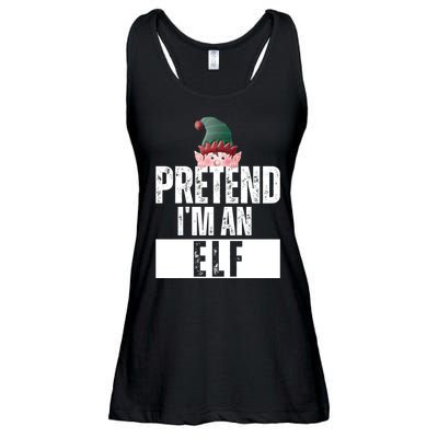 Pretend IM An Elf Funny Christmas Ladies Essential Flowy Tank