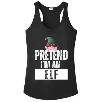 Pretend IM An Elf Funny Christmas Ladies PosiCharge Competitor Racerback Tank