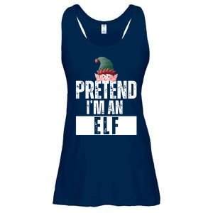 Pretend IM An Elf Funny Christmas Ladies Essential Flowy Tank