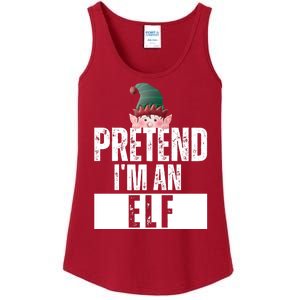 Pretend IM An Elf Funny Christmas Ladies Essential Tank