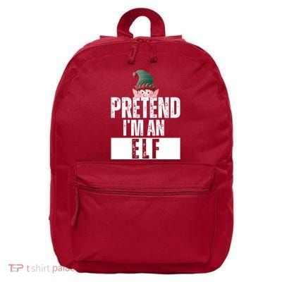 Pretend IM An Elf Funny Christmas 16 in Basic Backpack